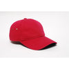 Pacific Headwear Red Buckle Strap Adjustable Washed Cap