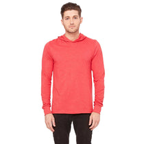 Bella + Canvas Unisex Heather Red Jersey Long-Sleeve Hoodie