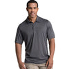 Charles River Men's Graphite Heather Heathered Polo