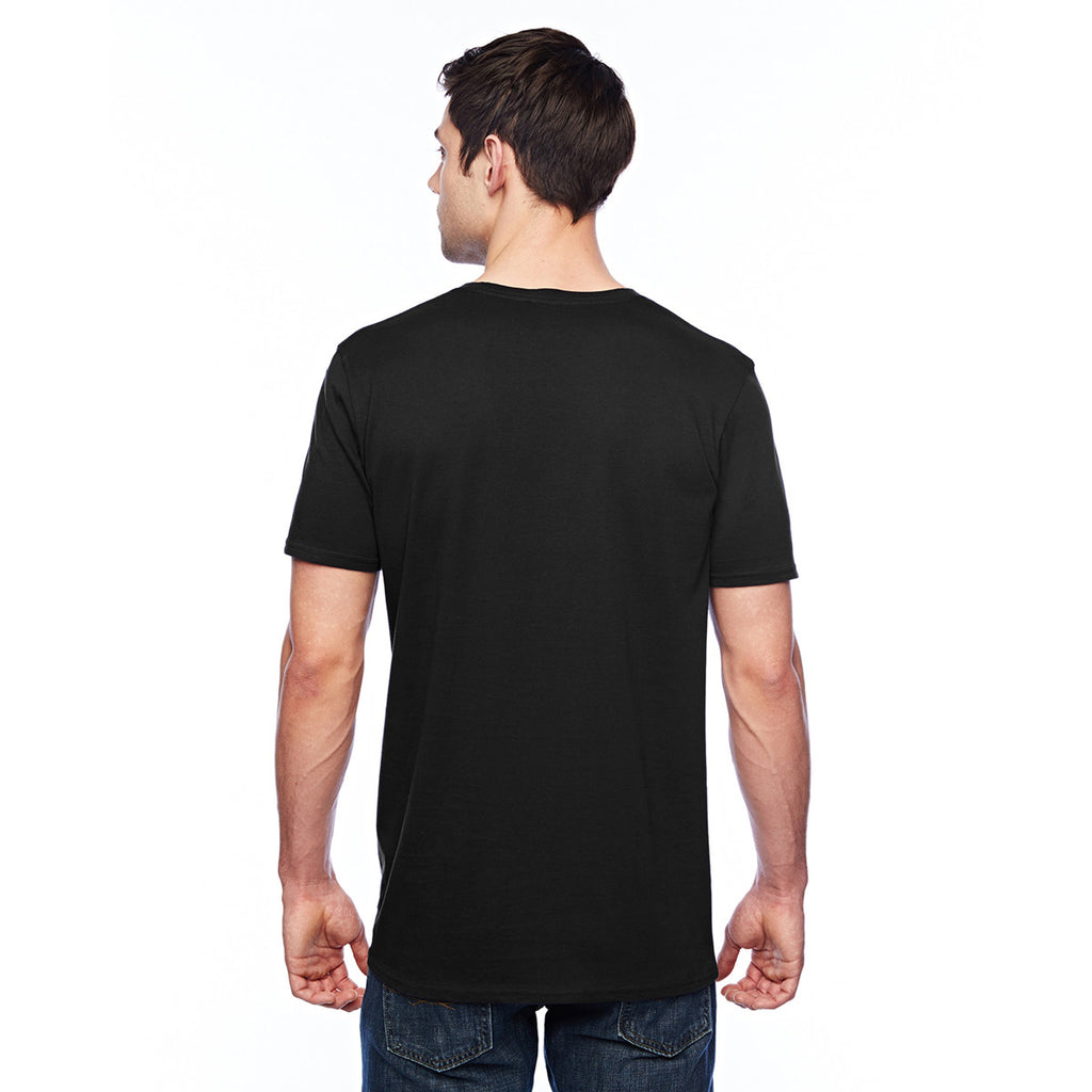 Anvil Men's Black 3.2 oz. Featherweight Short-Sleeve T-Shirt