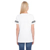 LAT Women's White/Black Football Fine Jersey T-Shirt