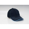 Pacific Headwear Navy/Columbia Blue Velcro Adjustable Soft Trucker Mesh Contrast Cap