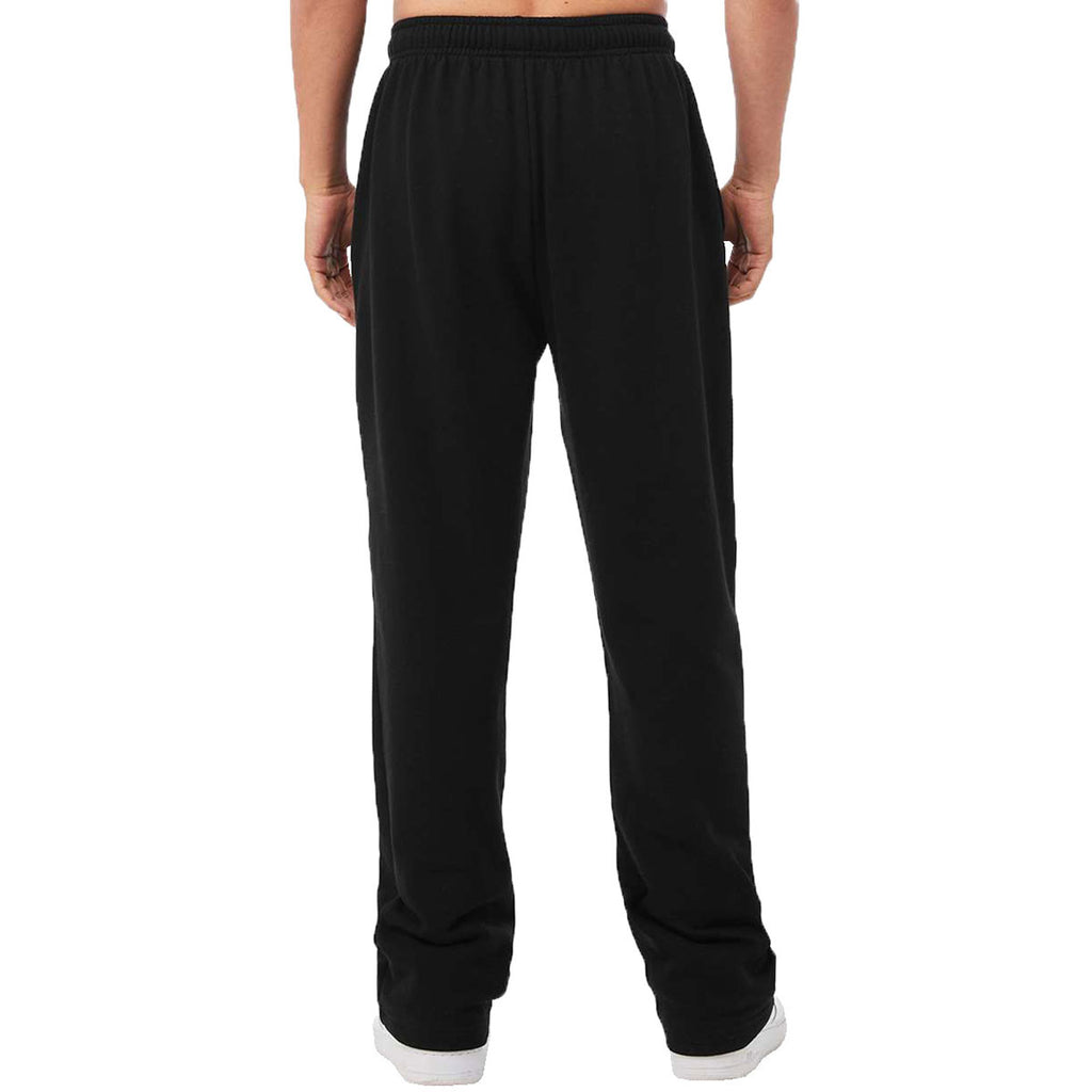 Bella + Canvas Unisex Black Sponge Fleece Straight Leg Sweatpants