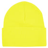 Bayside Safety Lime USA-Made 12 Inch Knit Beanie