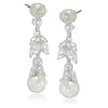 Carolee The Lily Floral Pearl Linear Drop Pierced Earrings