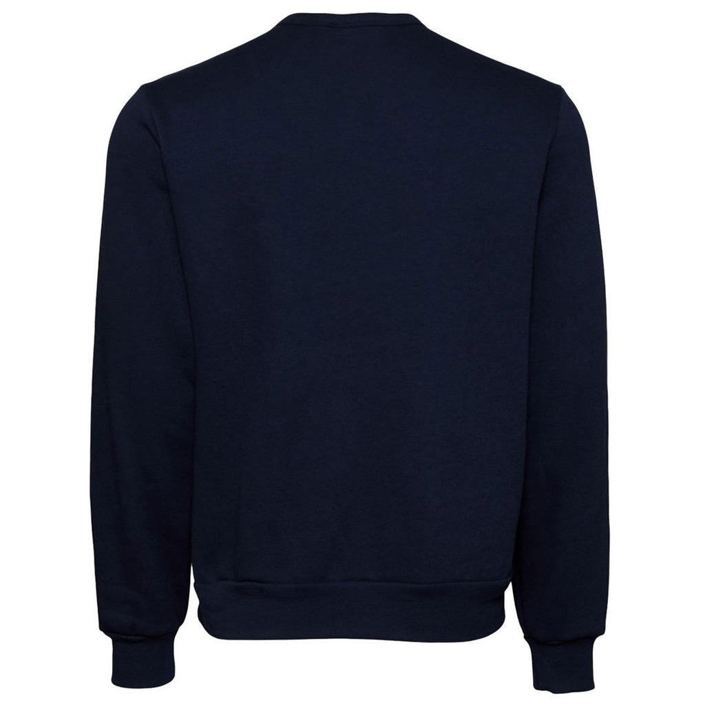 Bella + Canvas Unisex Navy Sponge Fleece Classic Crewneck Sweatshirt