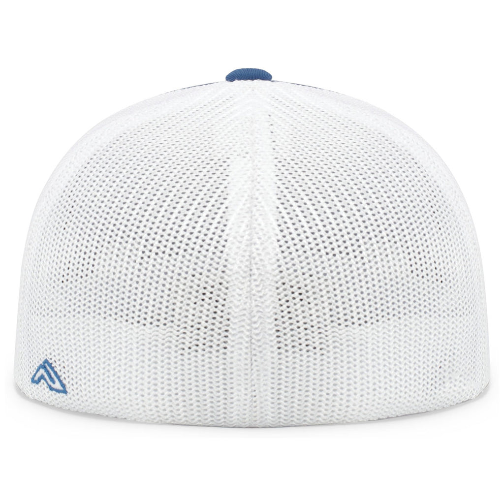 Pacific Headwear Royal/White/Royal Universal Fitted Trucker Mesh Cap