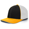 Pacific Headwear Black/White/Gold Universal Fitted Trucker Mesh Cap