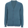Edwards Men's Slate Blue V-Neck Cotton Blend Cardigan