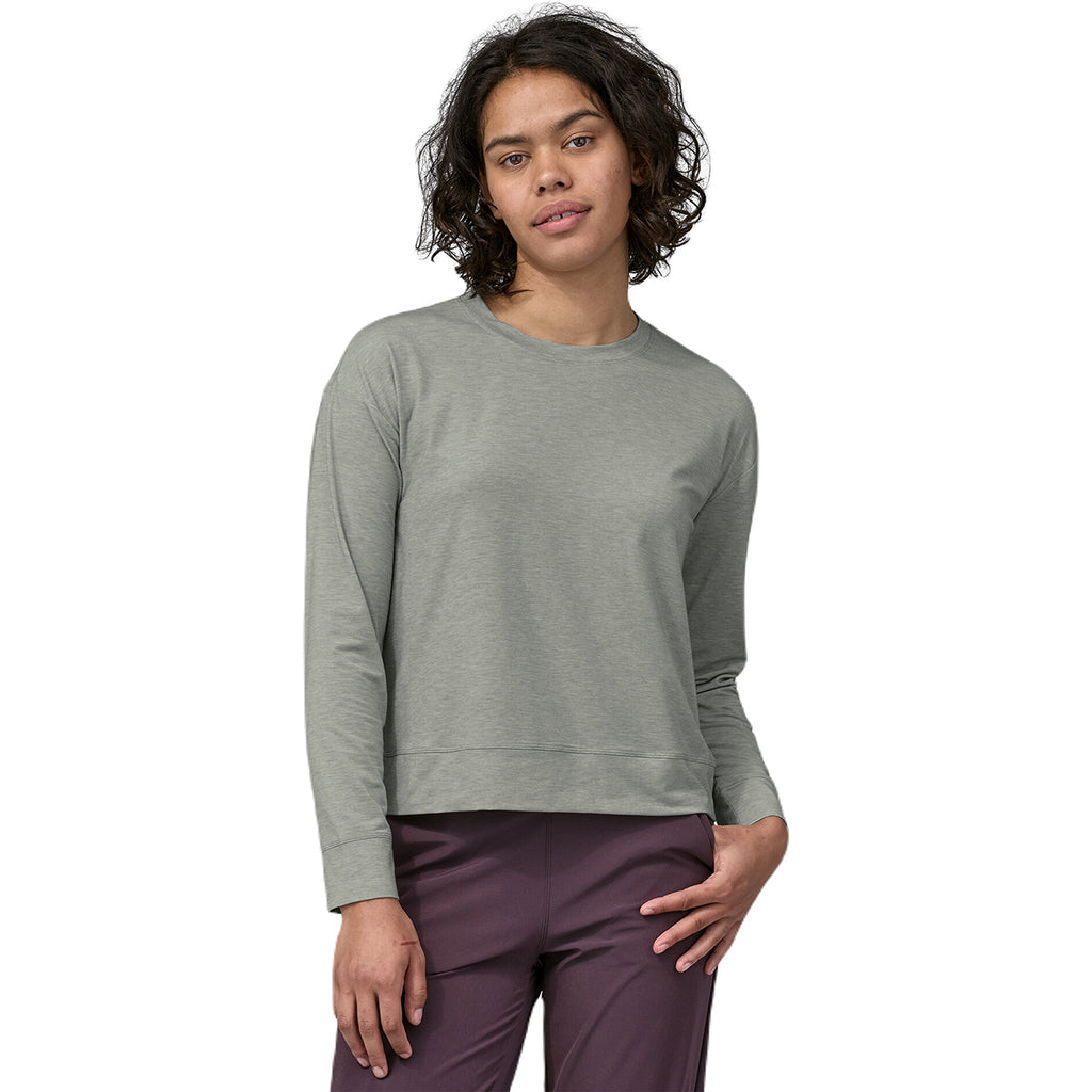 Patagonia Women's Sleet Green Long-Sleeved Glorya Twist Top