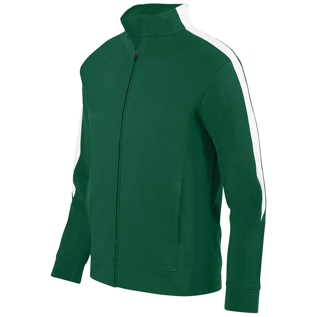 Augusta Sportswear Men's Dark Green/White Medalist Jacket 2.0