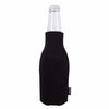 Koozie Black Zip-Up Bottle Kooler with Opener