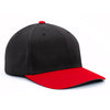 Pacific Headwear Black/Red Perforated F3 Performance Cap