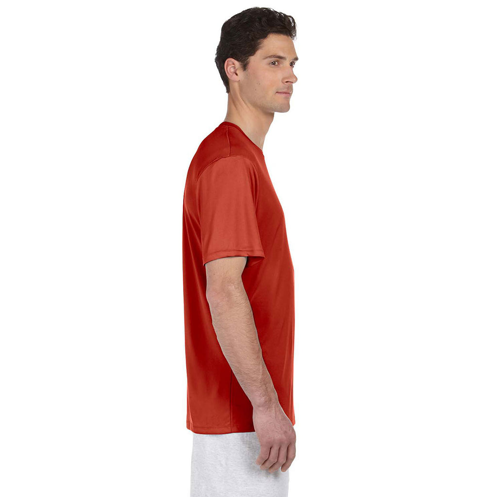 Hanes Men's Deep Red Cool DRI with FreshIQ T-Shirt