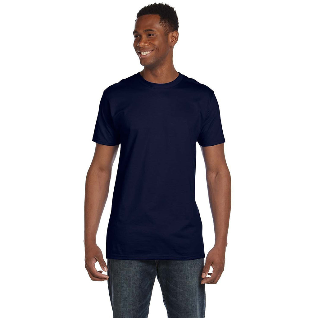 Hanes Unisex Navy Perfect-T PreTreat T-Shirt