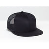 Pacific Headwear Black/Black D-Series Snapback Trucker Mesh Cap