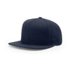 Richardson Navy Lifestyle Structured Solid Wool Flatbill Snapback Cap