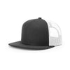 Richardson Black/White Mesh Back Wool Blend Flatbill Trucker Hat