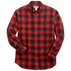 Duluth Men's Box Car Red Free Swingin' Flannel Relaxed Fit Shirt