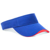 Pacific Headwear Royal/Red Polo Twill Hook-And-Loop Visor