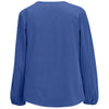 Edwards Women's French Blue Open V-Neck Blouse