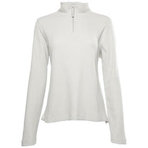 Charles River Women's Ivory Waffle Quarter Zip Pullover