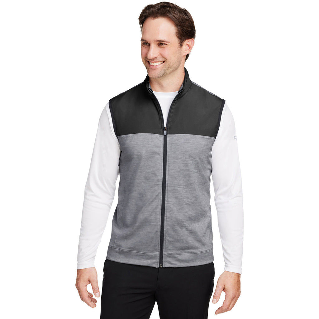 Puma Golf Men's Puma Black/Quiet Shade Heather Cloudspun Colorblock Vest