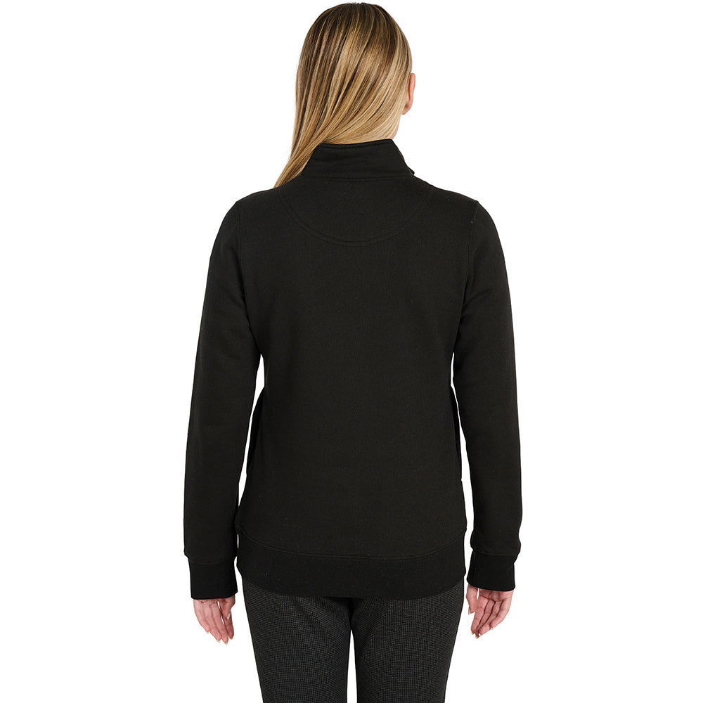 Charles River Women's Black Crosswind Quarter Zip Sweatshirt