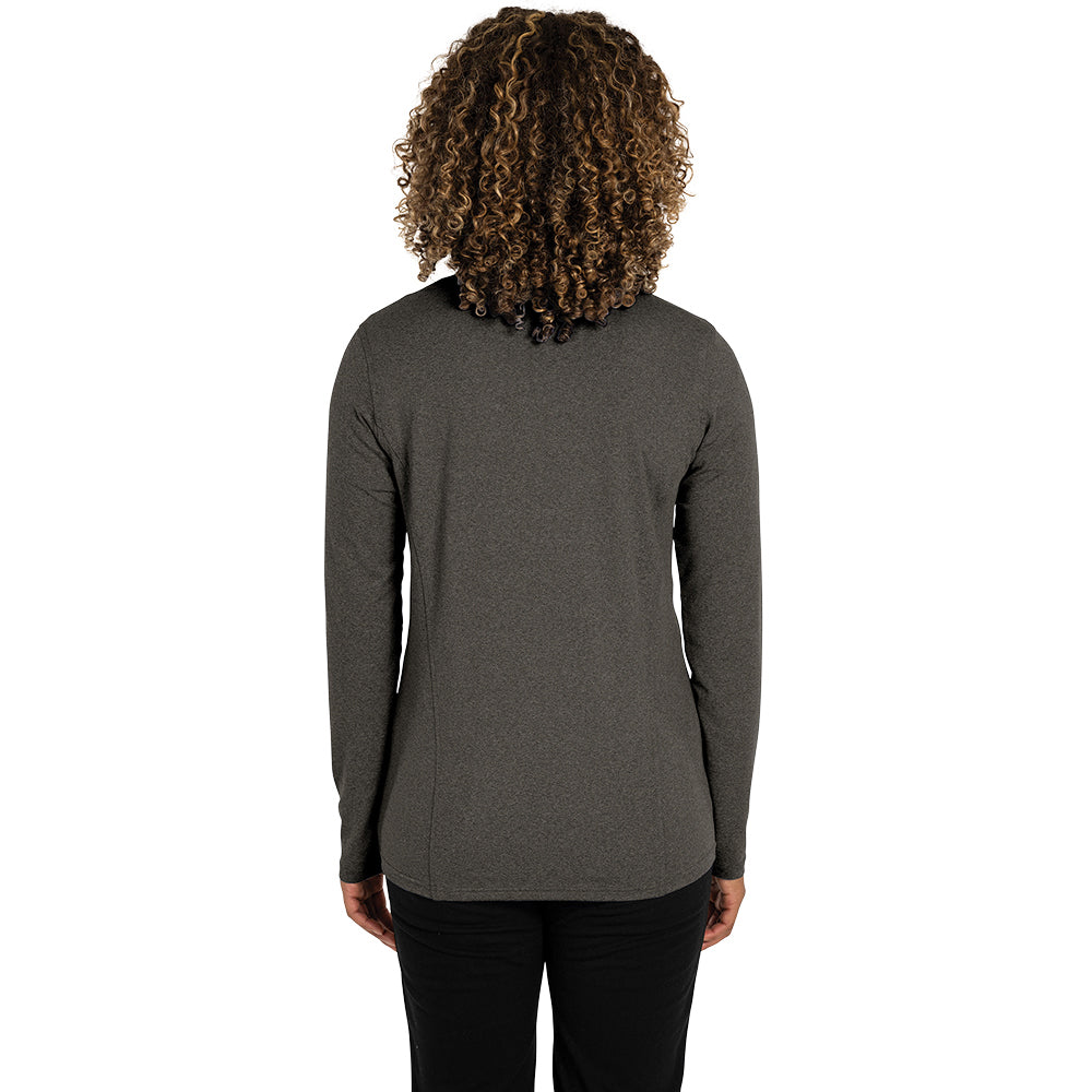 Charles River Women's Graphite Heathered Eco-Logic Stretch Quarter Zip