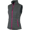 Charles River Women's Grey/Pink Radius Quilted Vest