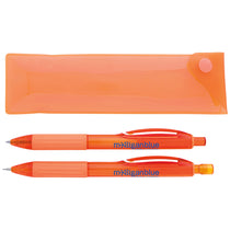 Good Value Orange Cliff Gel Pen and Mechanical Pencil Set