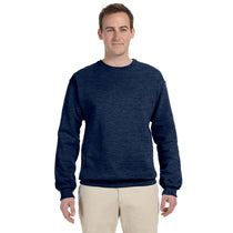 Jerzees Men's Vintage Heather Navy 8 Oz. Nublend Fleece Crew