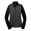 Nike Women's Anthracite Heather/ Black Dri-FIT Long Sleeve Quarter Zip Shirt