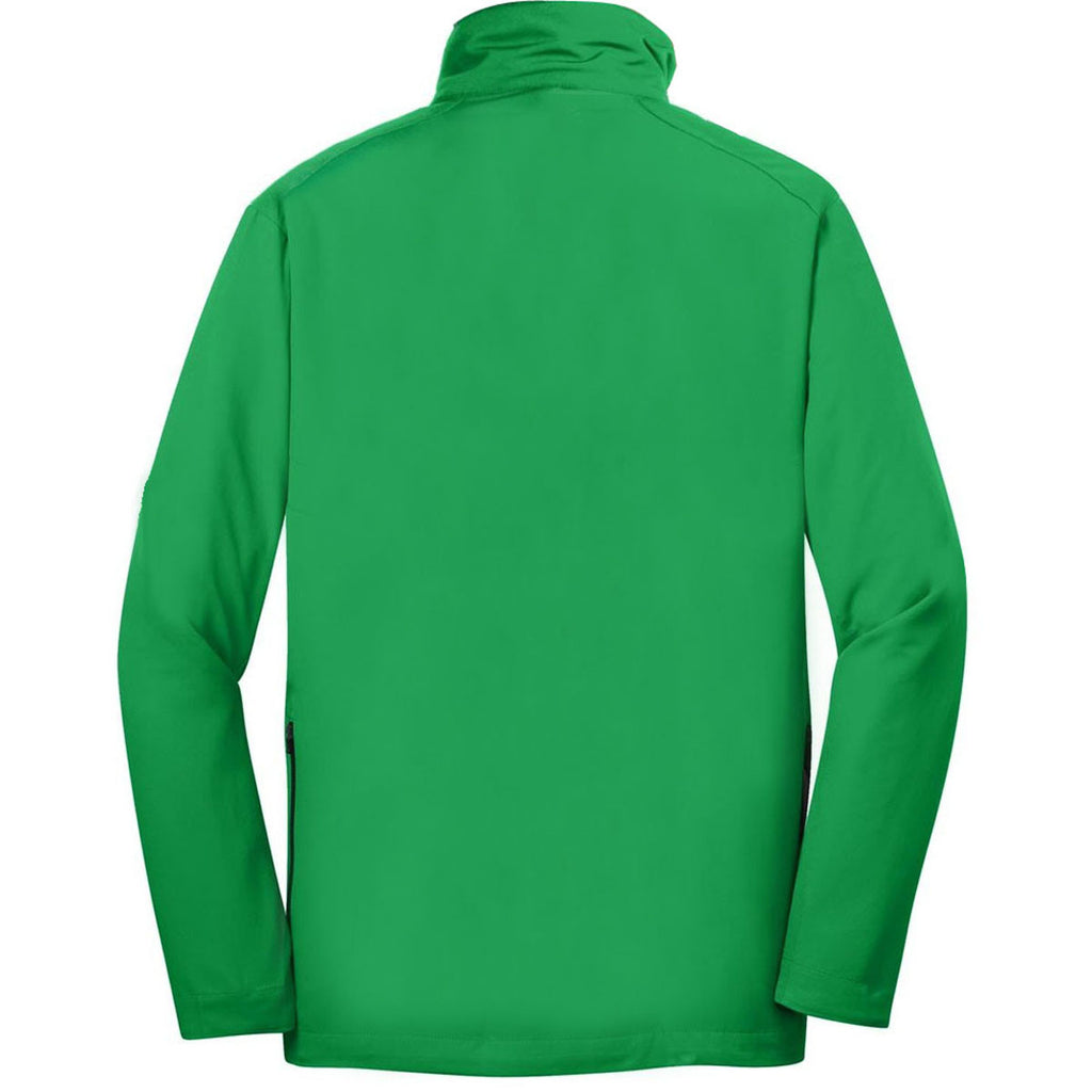 Nike Men's Green Dri-FIT Long Sleeve Half Zip Wind Shirt