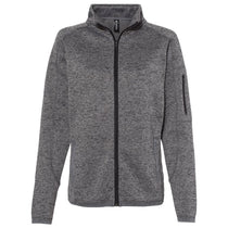 Burnside Women's Heather Charcoal Sweater Knit Jacket