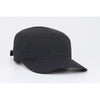 Pacific Headwear Black Slide Snap Adjustable 5 Panel Hat