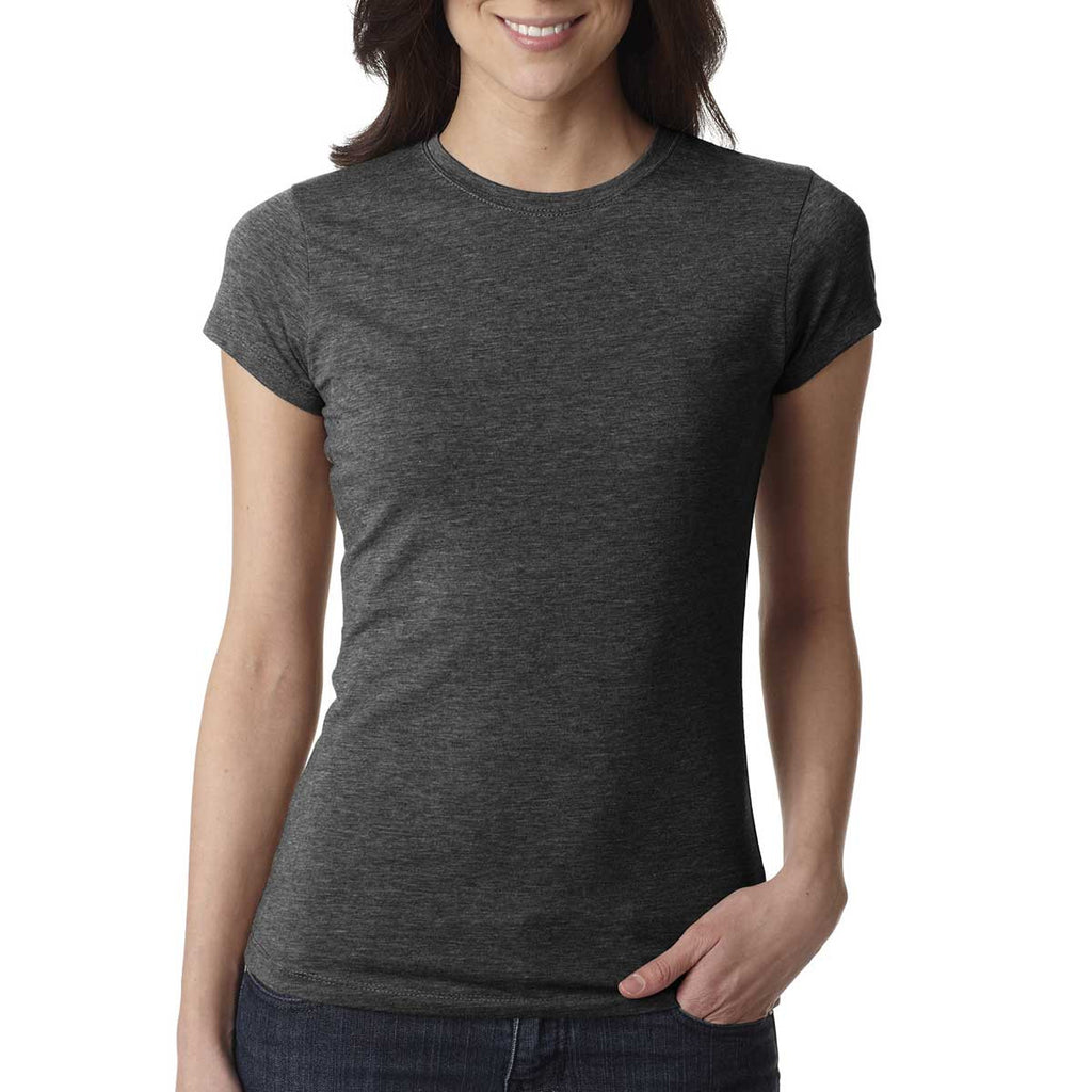Next Level Women's Charcoal Poly/Cotton Short-Sleeve Tee