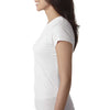 Next Level Women's White Poly/Cotton Short-Sleeve Tee