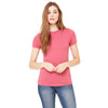 Bella + Canvas Women's Heather Raspberry Jersey Short-Sleeve T-Shirt