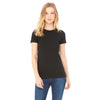 Bella + Canvas Women's Solid Black Blend Jersey Short-Sleeve T-Shirt