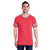 Jerzees Men's Fiery Red Heather/Oxford 4.5 Oz. Tri-Blend Varsity Ringer T-Shirt