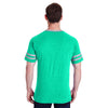 Jerzees Men's Mint Heather/Oxford 4.5 Oz. Tri-Blend Varsity Ringer T-Shirt