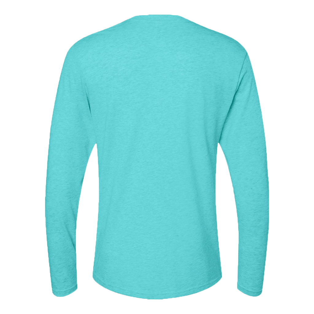 Next Level Men's Tahiti Blue Triblend Long-Sleeve Crew Tee