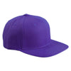 Yupoong Purple 6-Panel Structured Flat Visor Classic Snapback