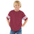 LAT Youth Vintage Burgundy/Blended White Football Fine Jersey T-Shirt