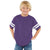 LAT Youth Vintage Purple/Blended White Football Fine Jersey T-Shirt