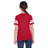 LAT Youth Vintage Red/Blended White Football Fine Jersey T-Shirt