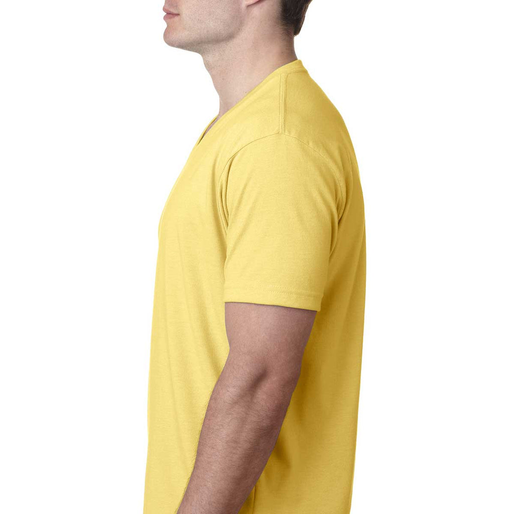 Next Level Men's Banana Cream Premium CVC V-Neck Tee