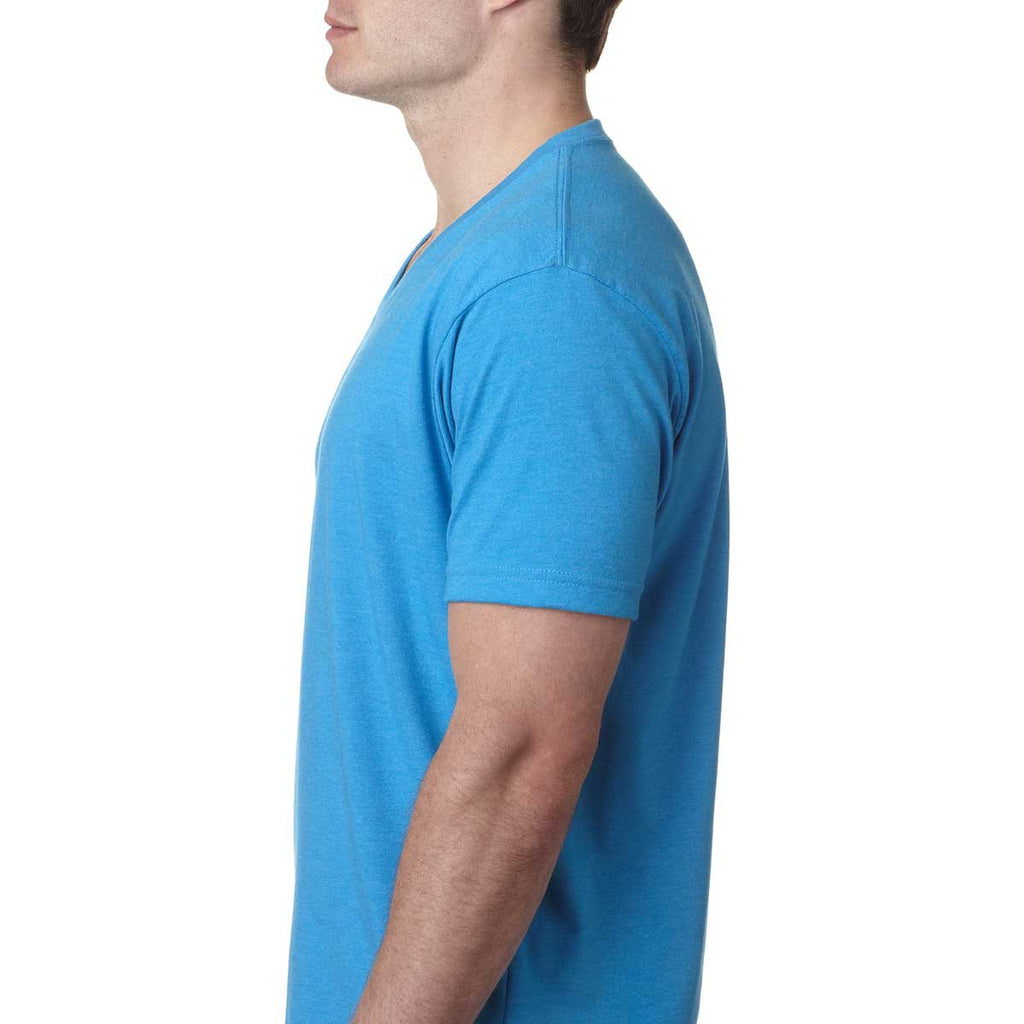 Next Level Men's Turquoise Premium CVC V-Neck Tee