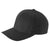 Yupoong Black Brushed Cotton Twill Mid-Profile Cap